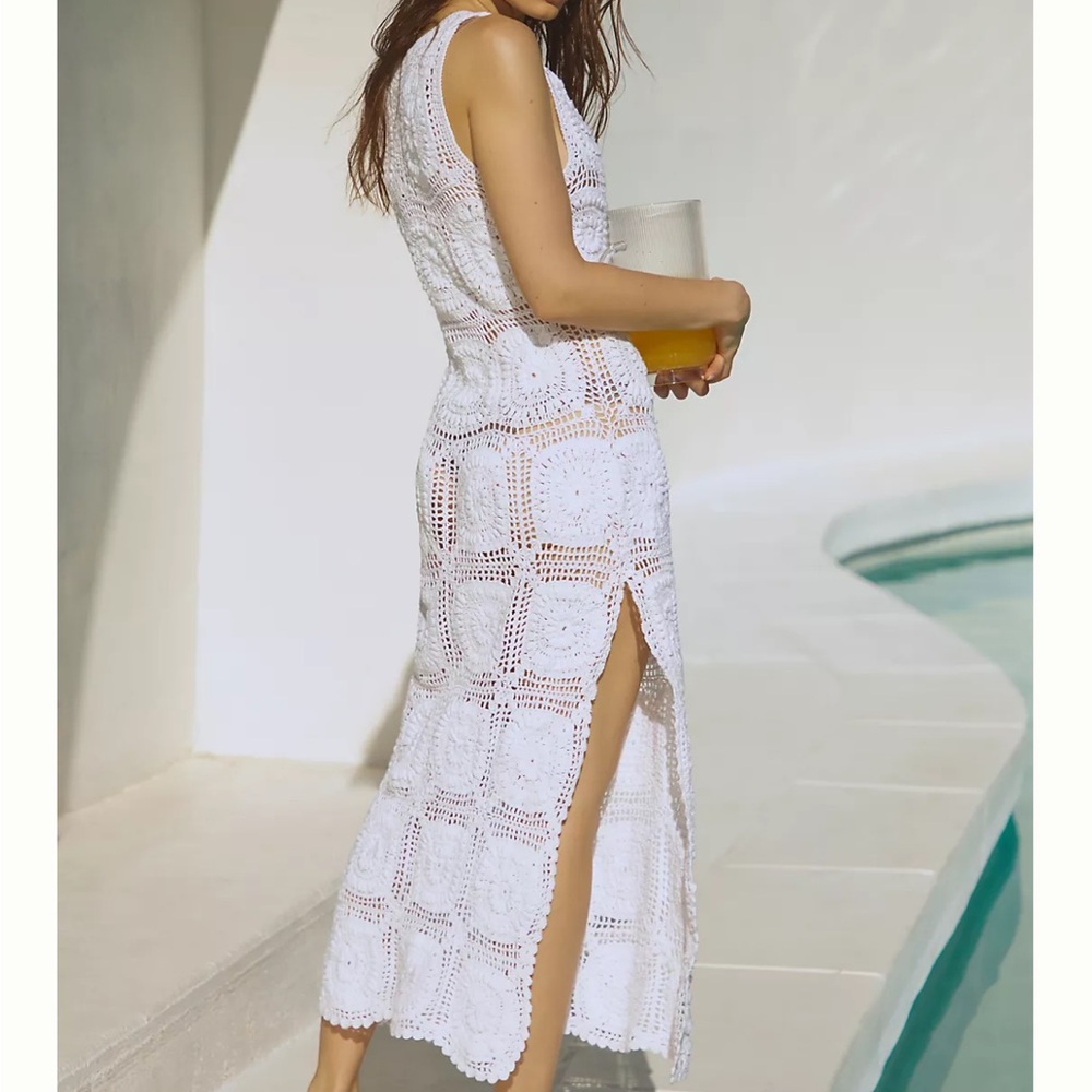 Manila Sleeveless Crochet Maxi Dress - Anthropologie